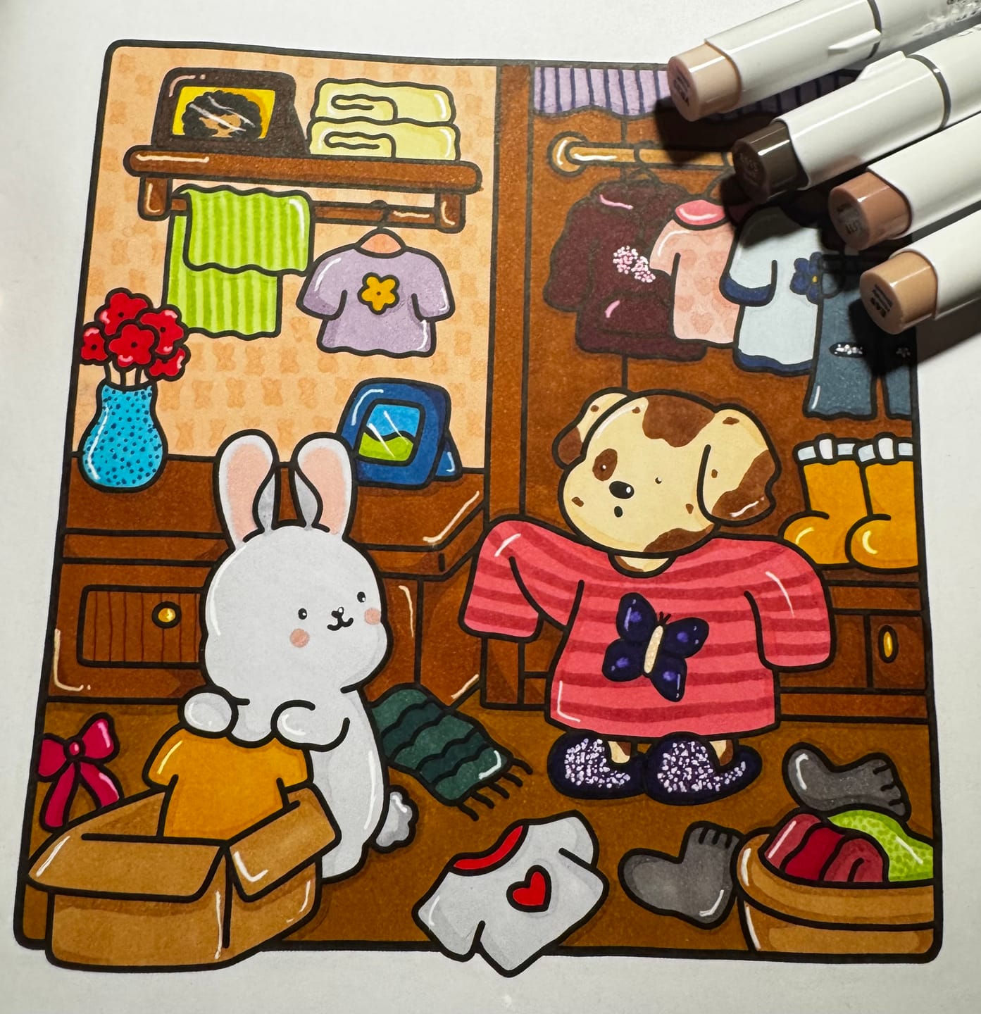 Customer photo review of Ohuhu Honolulu 36 Skin Tone Colors Dual Tips Portrait Alcohol Art Markers (New Color Codes)