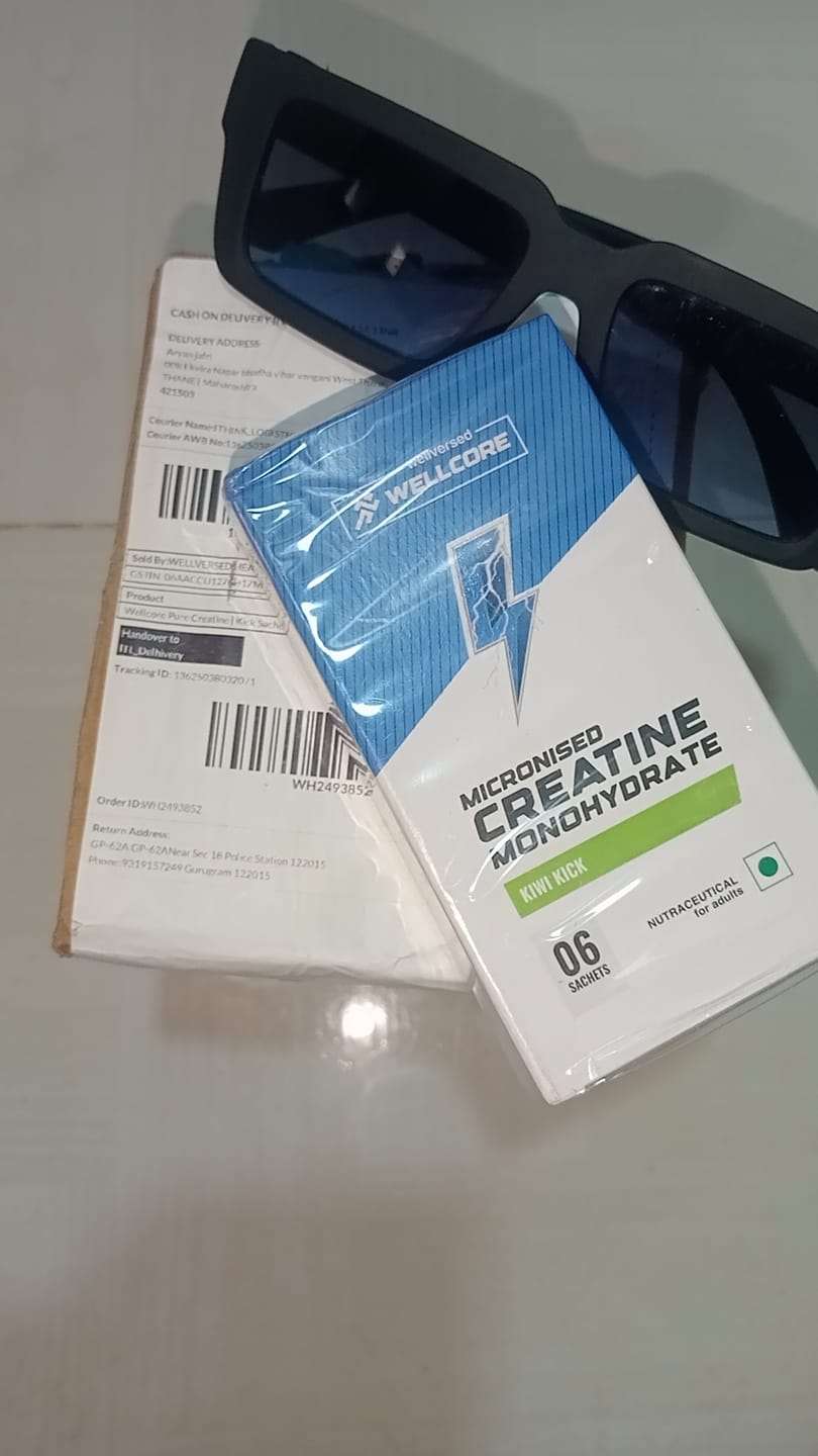 Customer photo review of Wellcore - Pure Micronised Creatine Monohydrate | Kiwi Kick (6 Sachets)