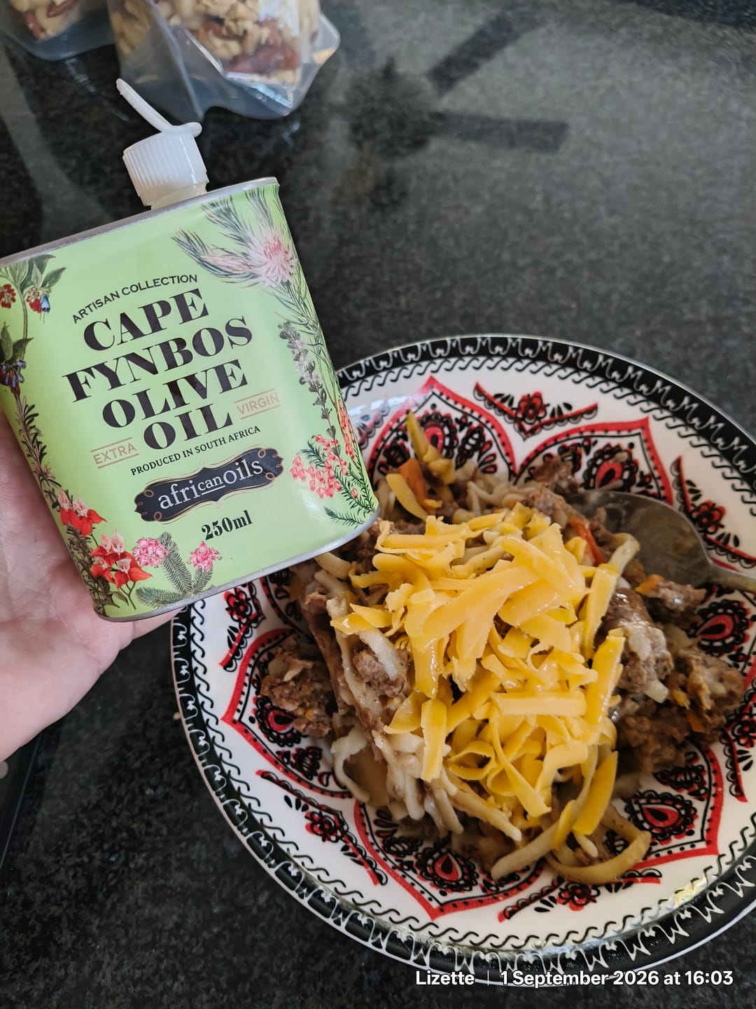 Customer photo review of Cape Fynbos Olive Oil