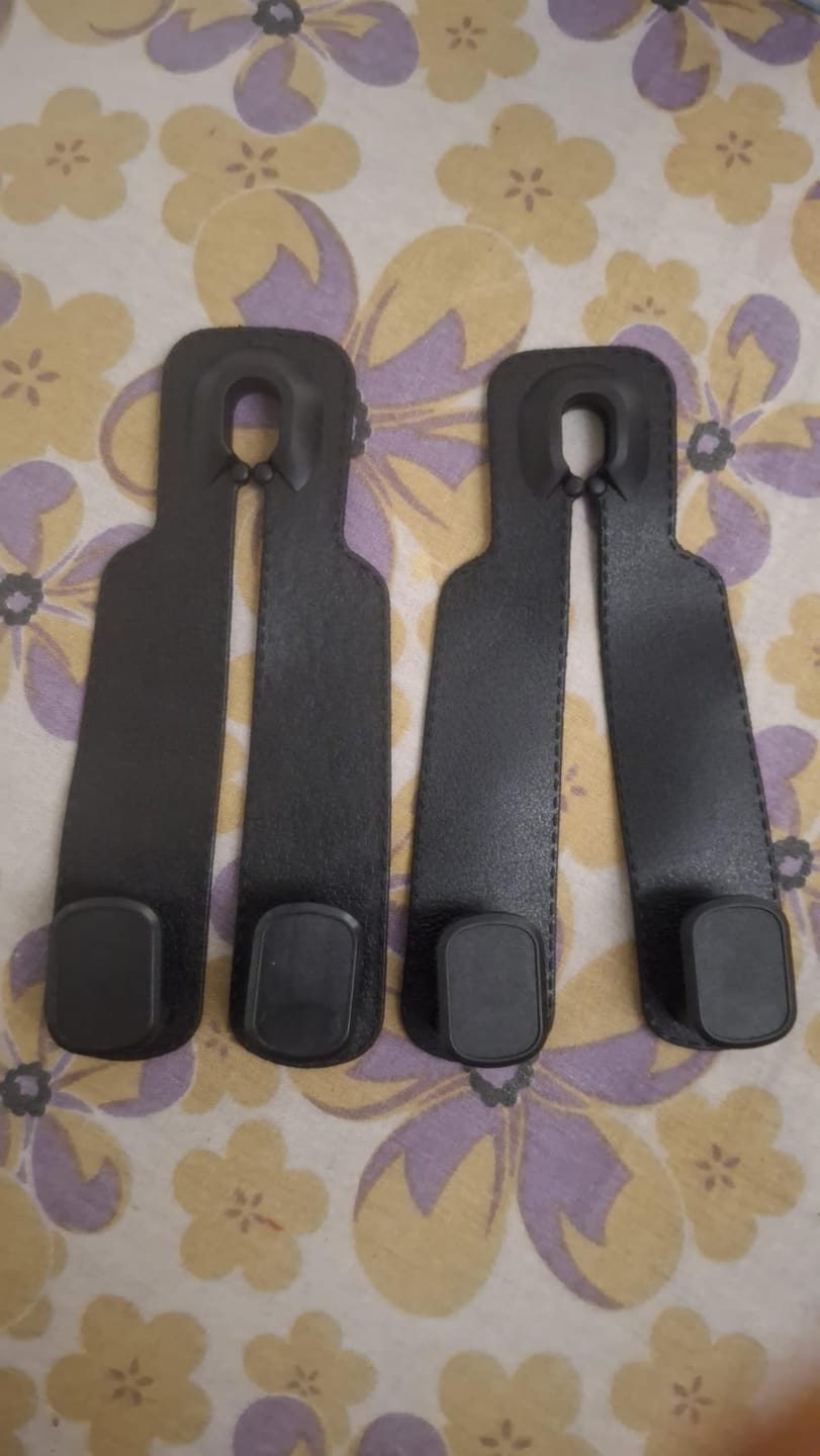 Customer photo review of Car Headrest Hook - Pack Of 2