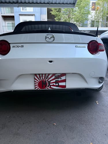 Customer photo review of Custom Japanese License Plate - Vanity & Magnetic Cover