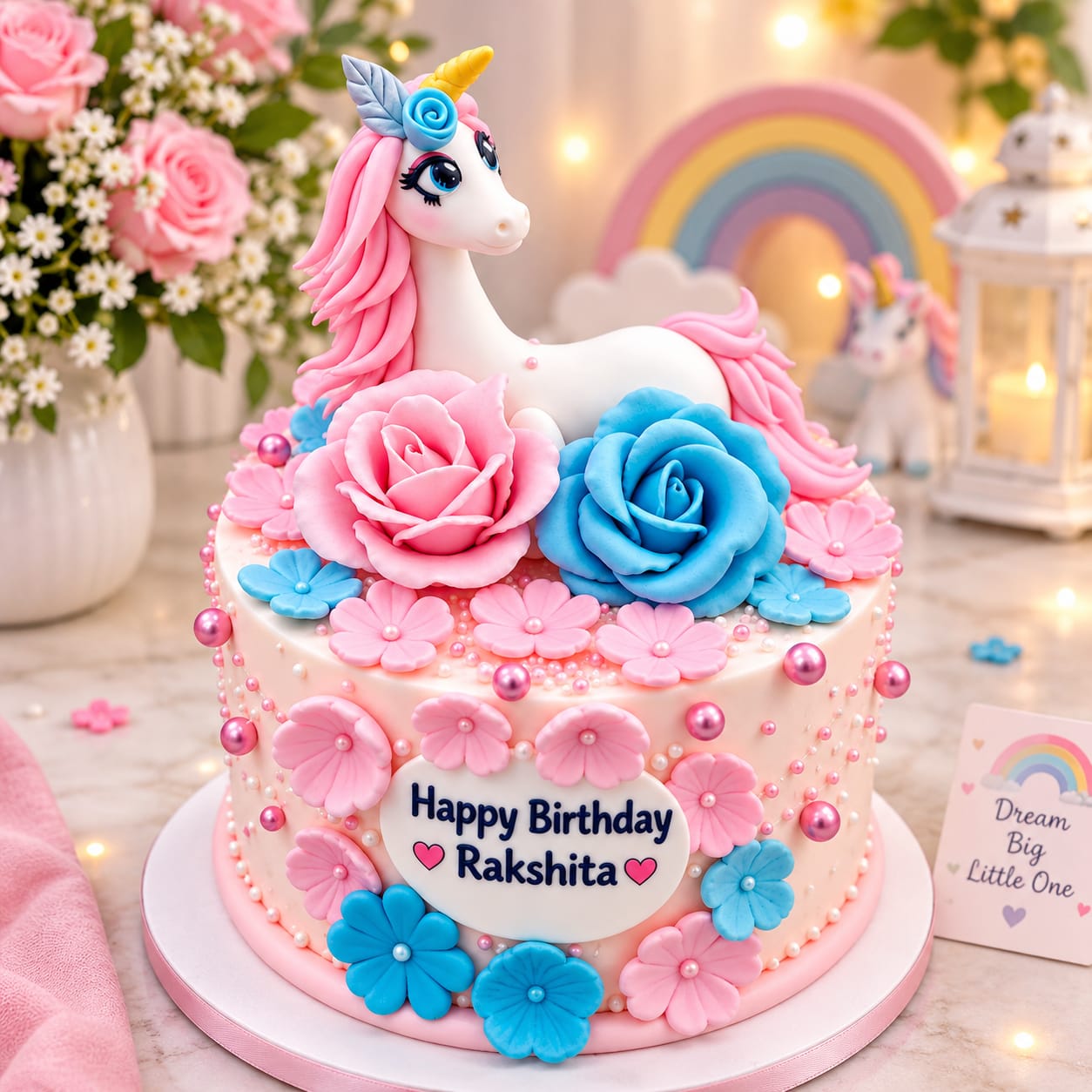 Customer photo review of Unicorn Lush Hair Cake