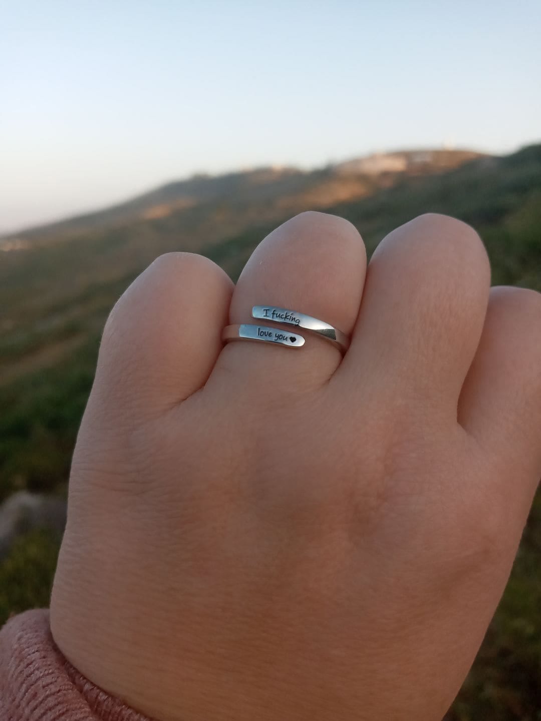 Customer photo review of Ich Liebe Dich, Verdammt – Verstellbarer Ring