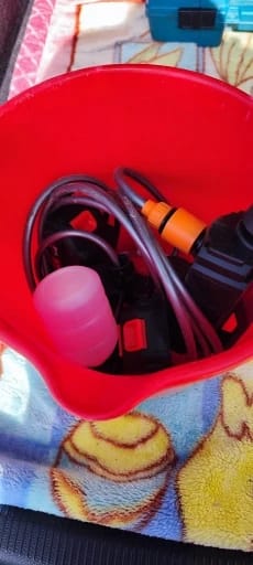 Customer photo review of Pistola de agua a presión con 2 baterías