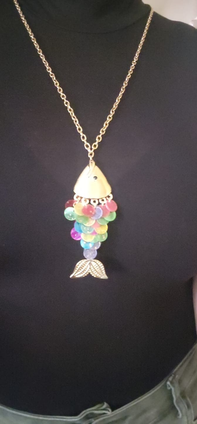 Customer photo review of Sea Shimmer Necklace