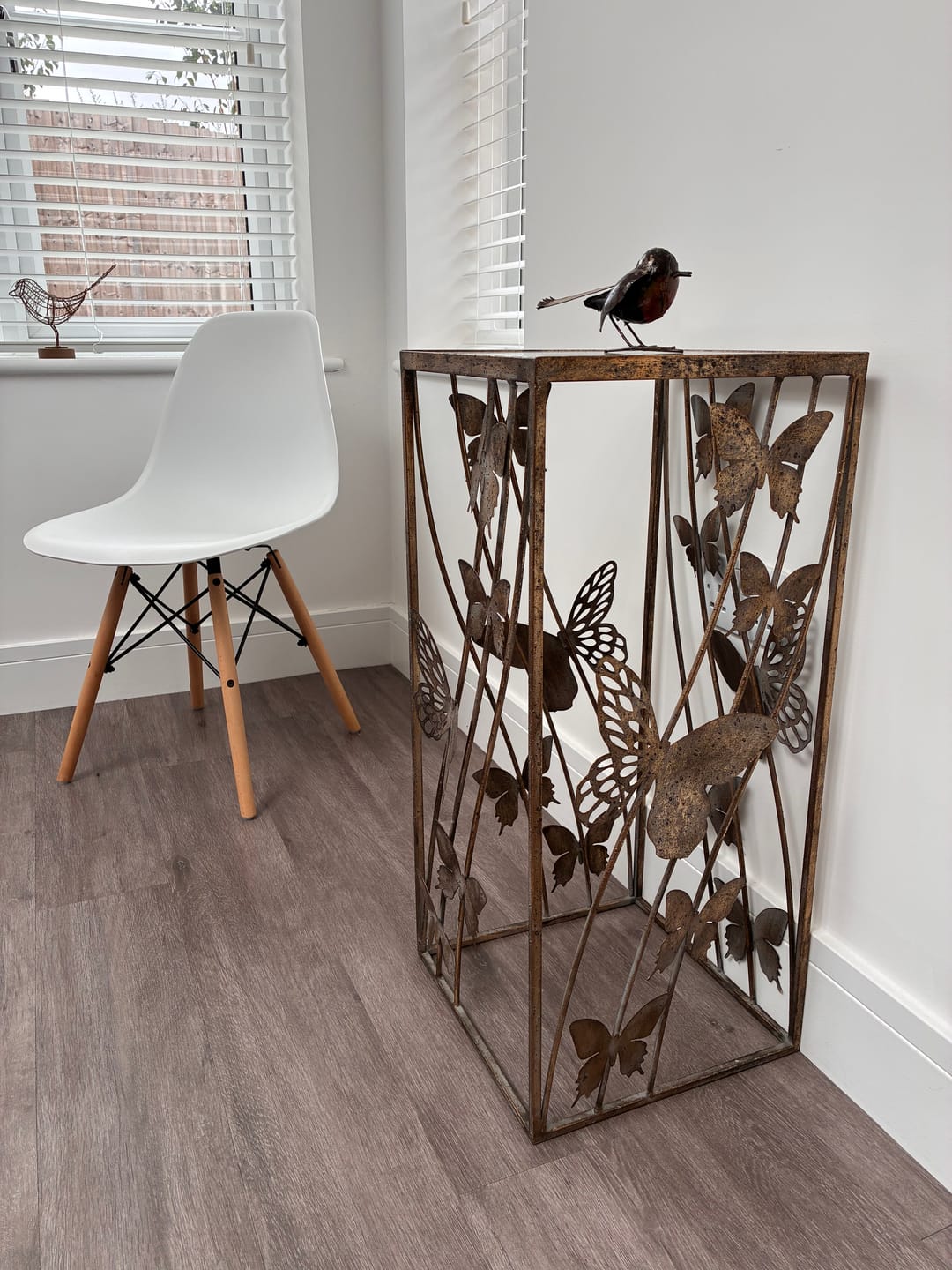 Customer photo review of Butterfly Design Square Metal Occasional Tables – Decorative Side Table