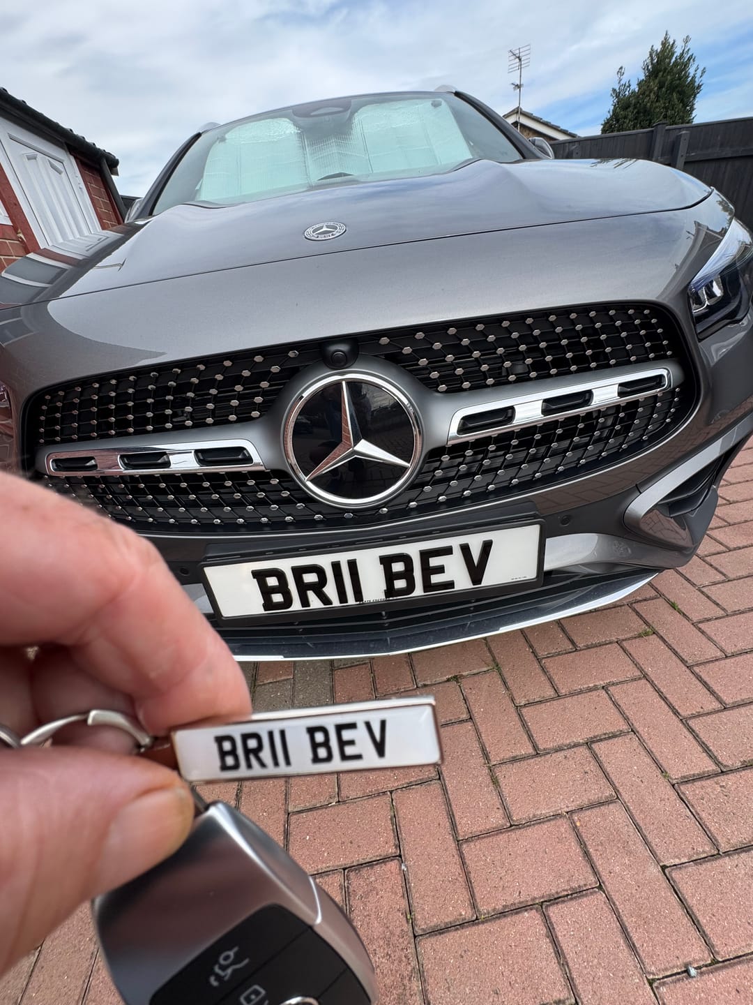 Customer photo review of Personalised Metal Number Plate Keyring - Premium Custom Car Gift