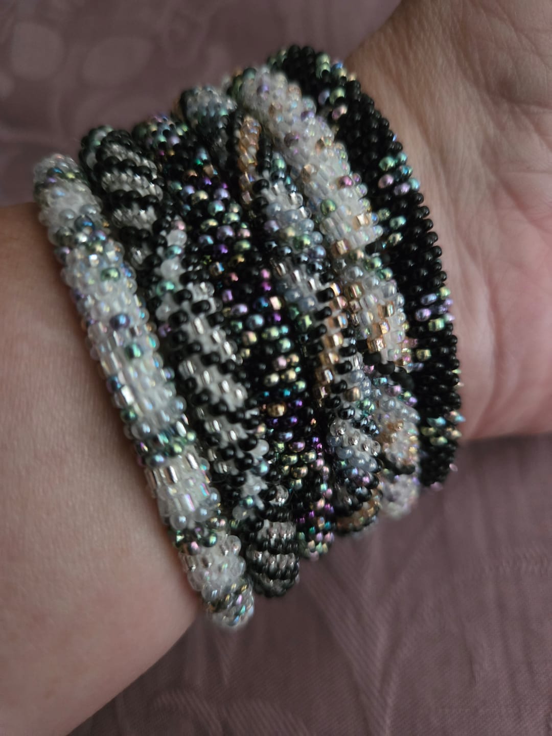 Customer photo review of Nightfall Grab Bag - 6 bracelet sets!