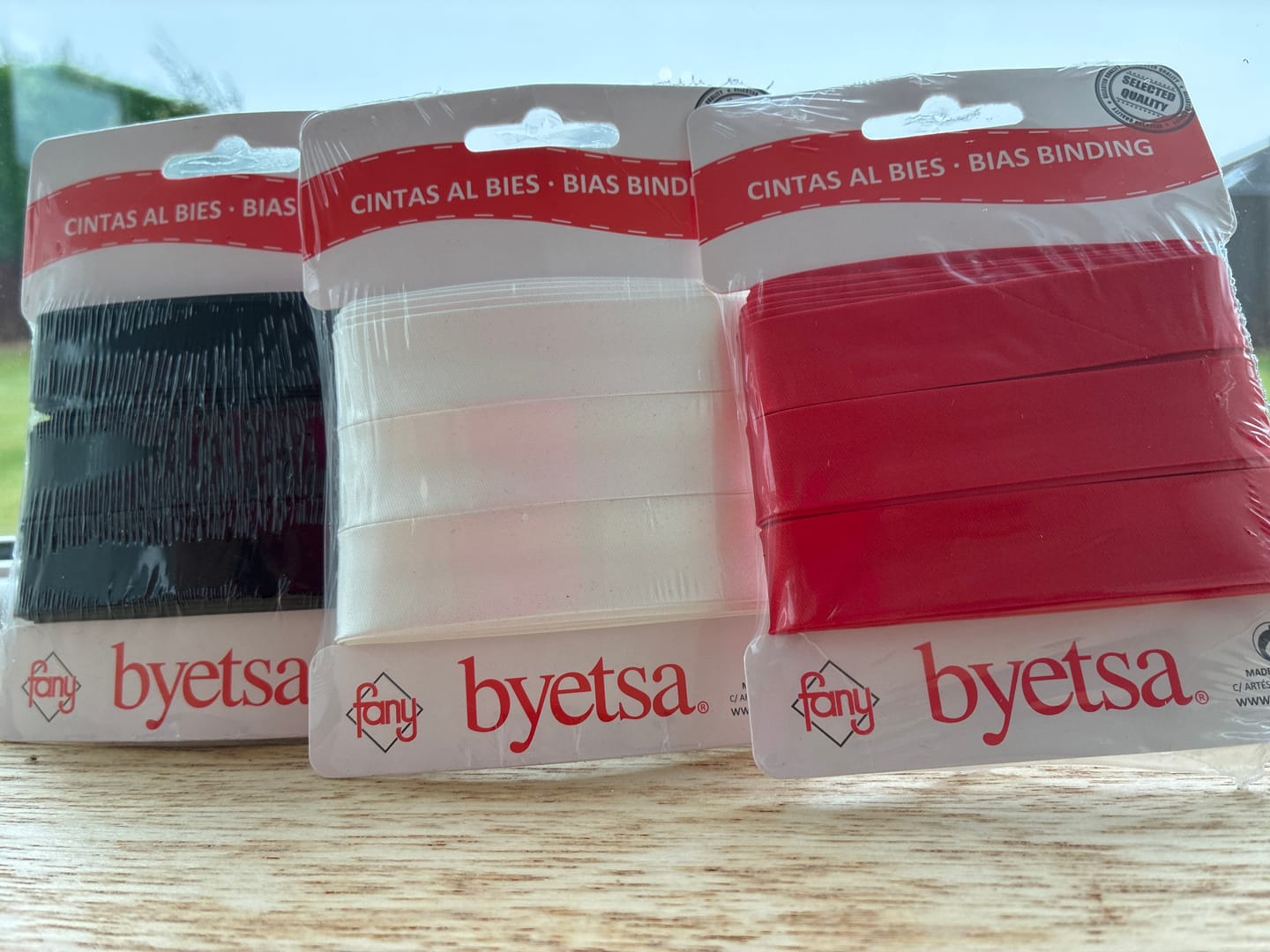 Customer photo review of Plain Satin Bias Binding Tape - 5 metres