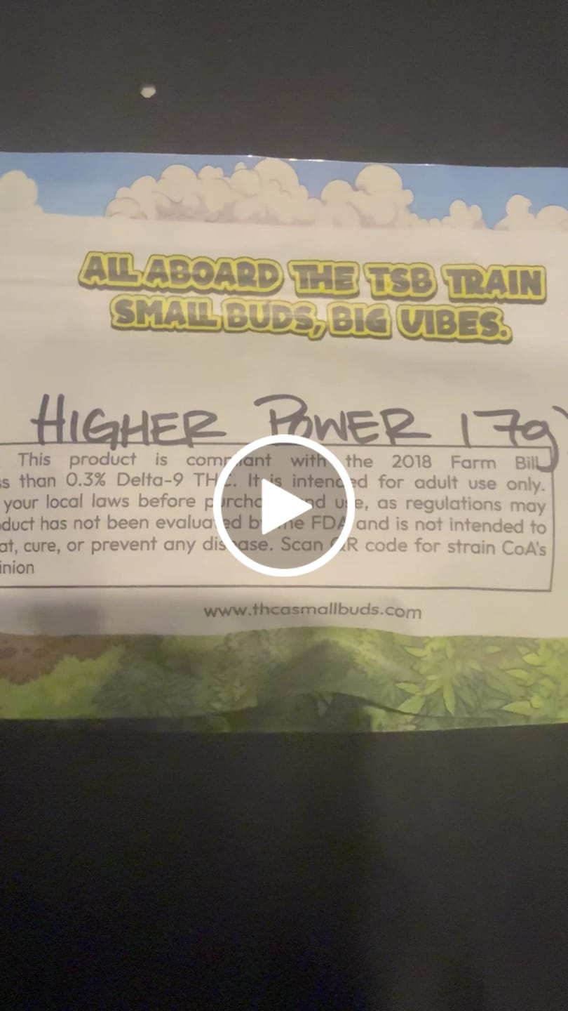 Customer video review of Higher Power THCA Flower