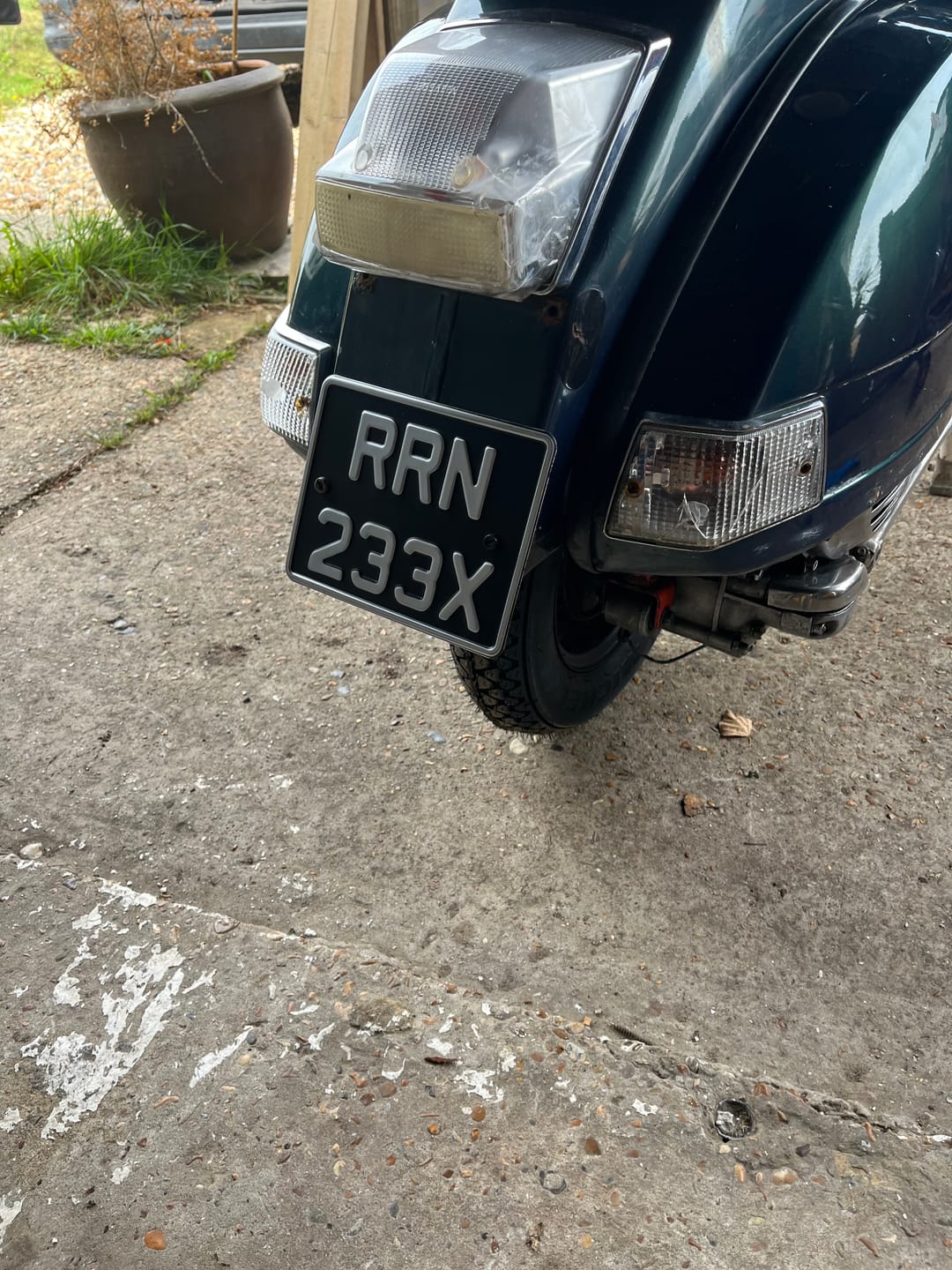 Customer photo review of Classic Metal Pressed 7.5 × 6 Motorbike Number Plate