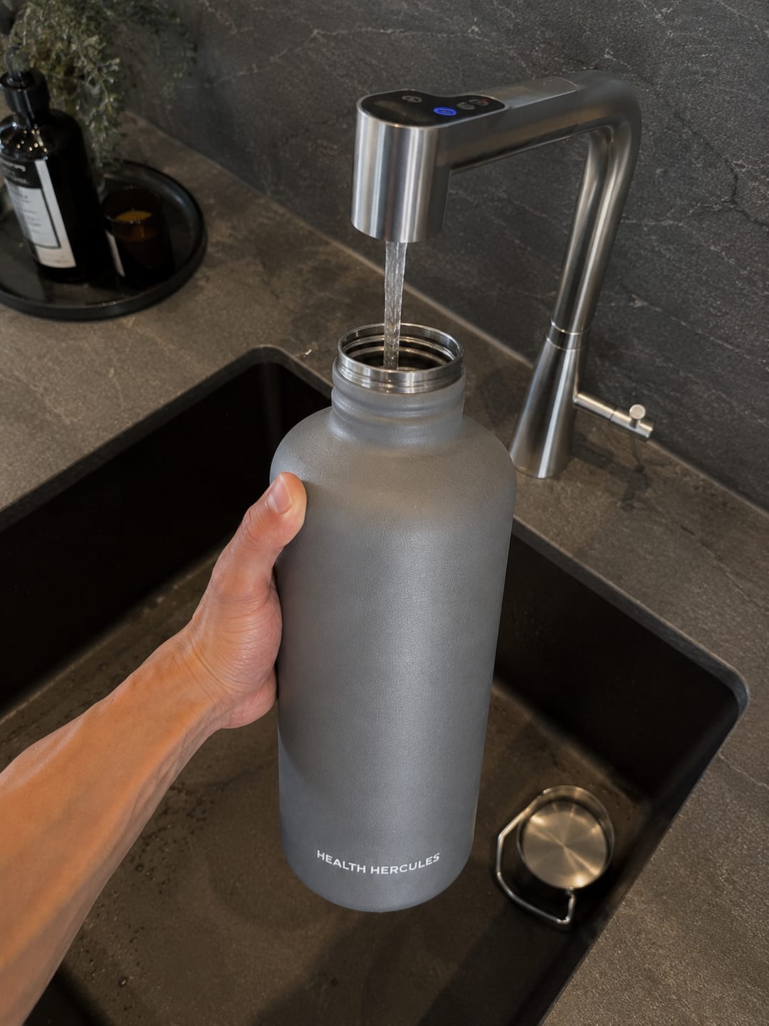 Customer photo review of 100% Stainless Steel Water Bottle