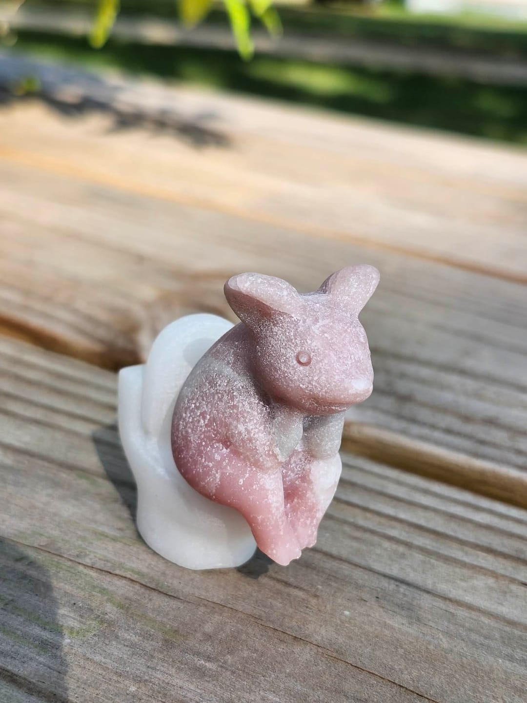 Customer photo review of Natural Pink Opal Toilet Pig