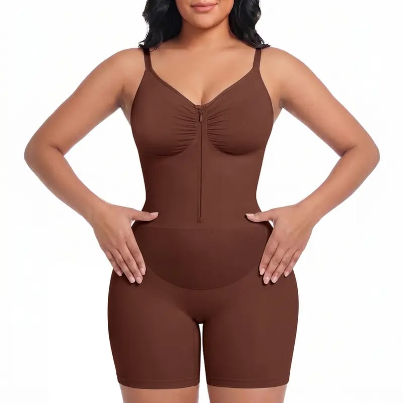 Customer photo review of LOROLABS | Women Fajas Shapewear Seamless Bodysuit Double-Layer Tummy Control Zip-Up Body Shaper Waist Defining Silhouette