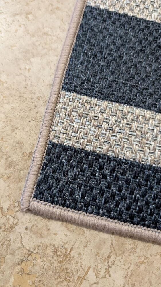 Customer photo review of Rug – Stripe Easy Jute Indoor/Outdoor – Ink Black
