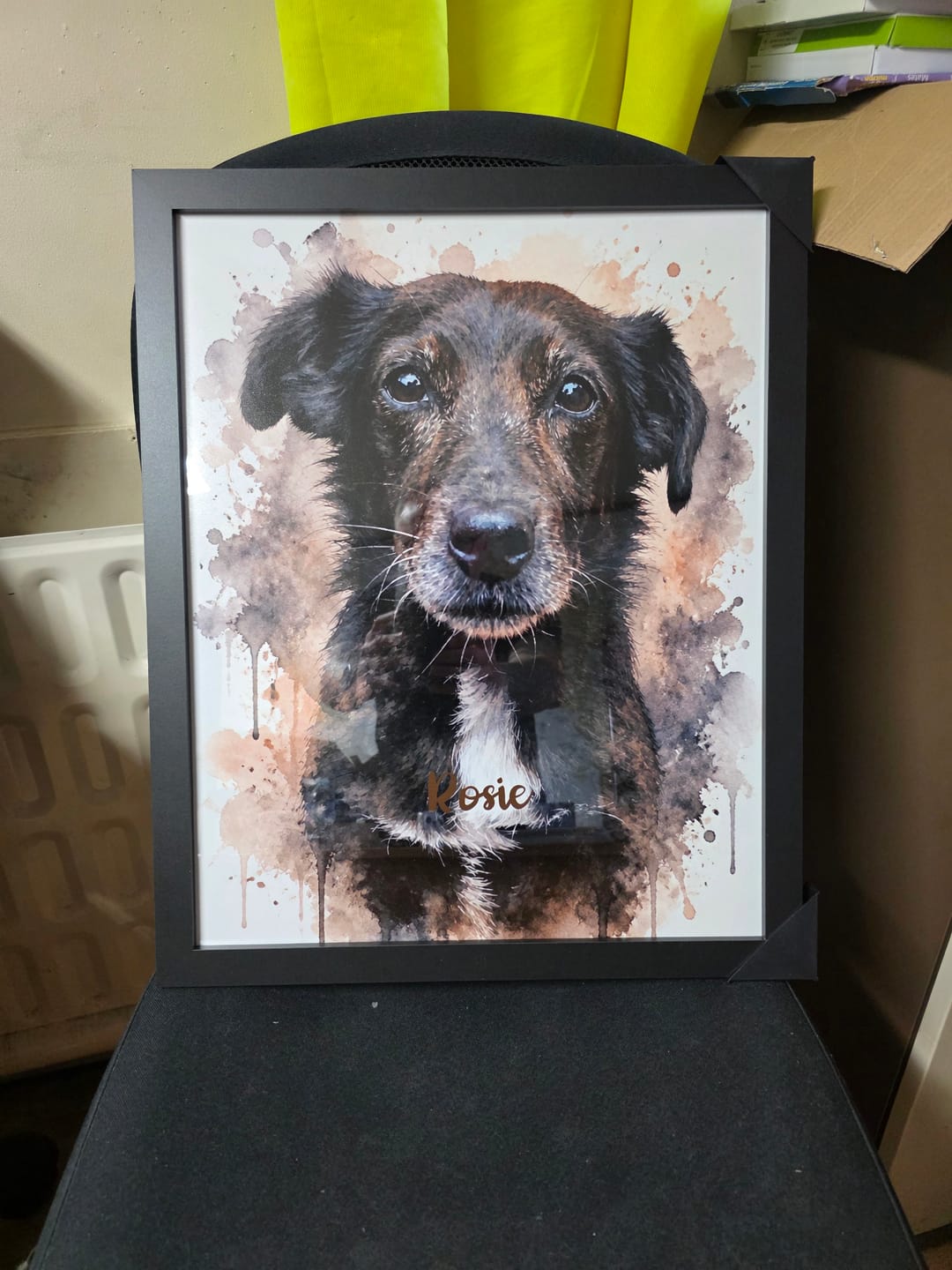 Customer photo review of Watercolour Realistic Portrait - Personalised Poster