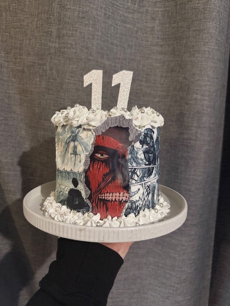 Customer photo review of A5 Rectangle Custom Edible Icing Image