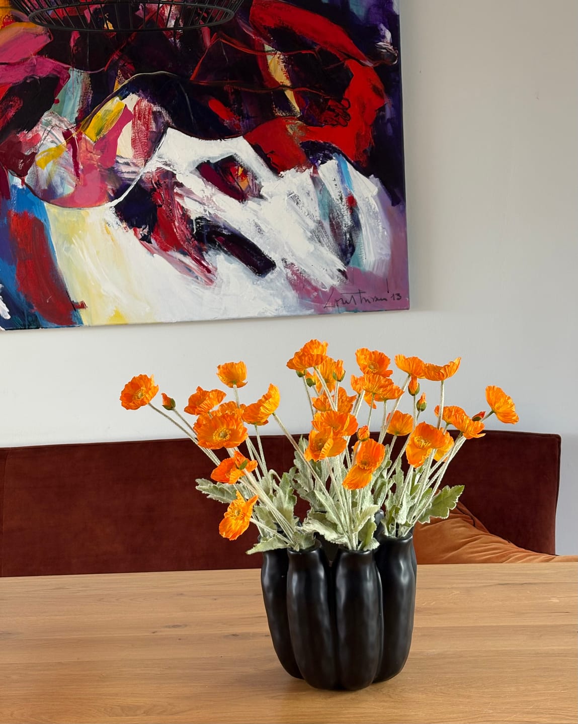 Customer photo review of Zijden Klaprozen - Licht oranje