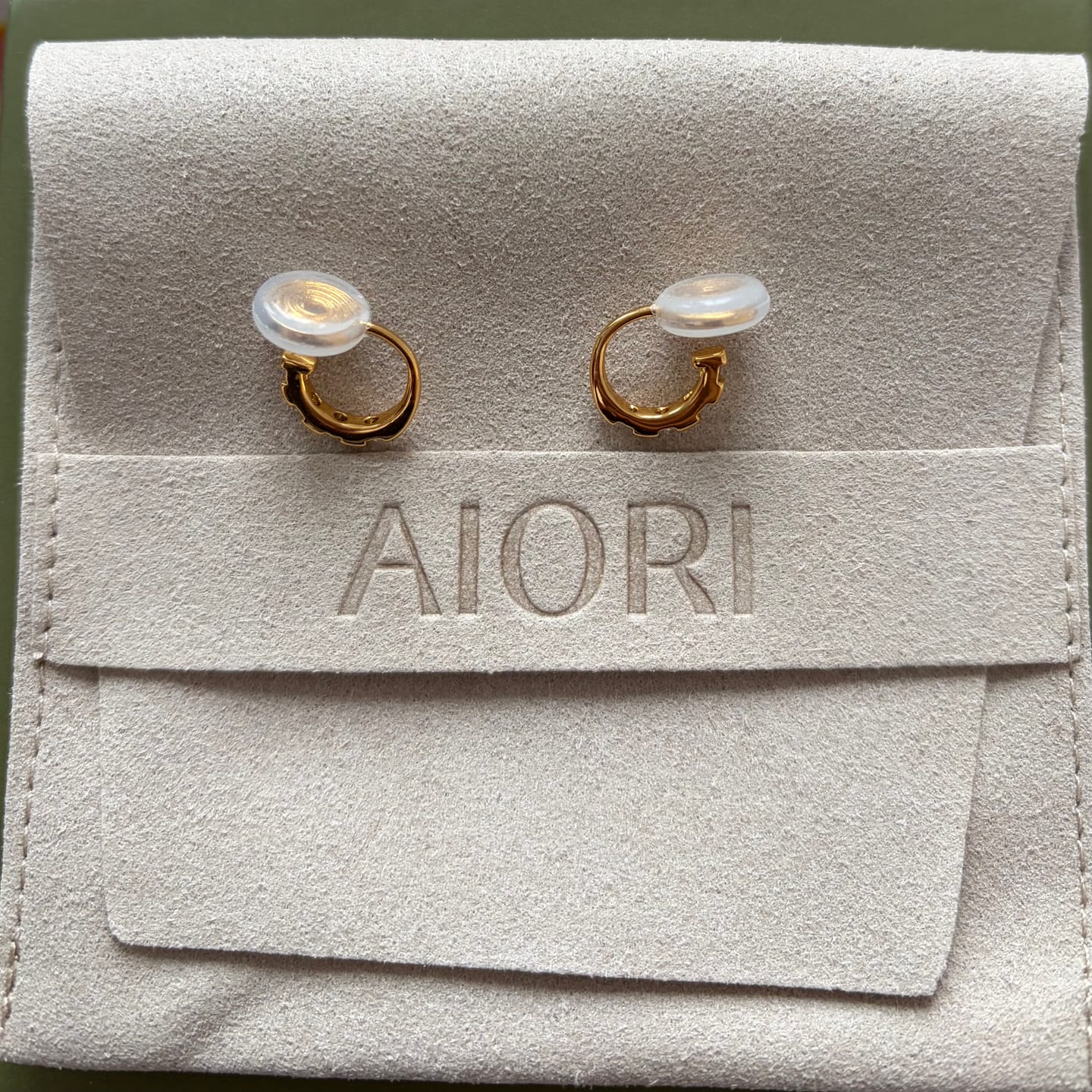 Customer photo review of Sydney Pave Clip On Earrings in Gold