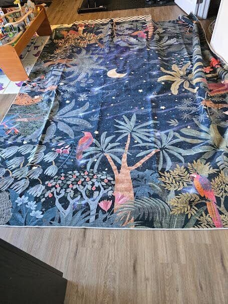 Customer photo review of Rug – Jungle Midnight – Stormy Blue