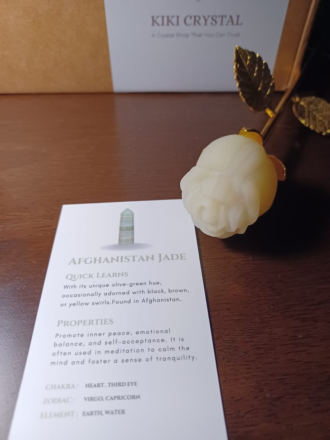 Customer photo review of Natural Crystal Exquisite Handheld Rose Flower