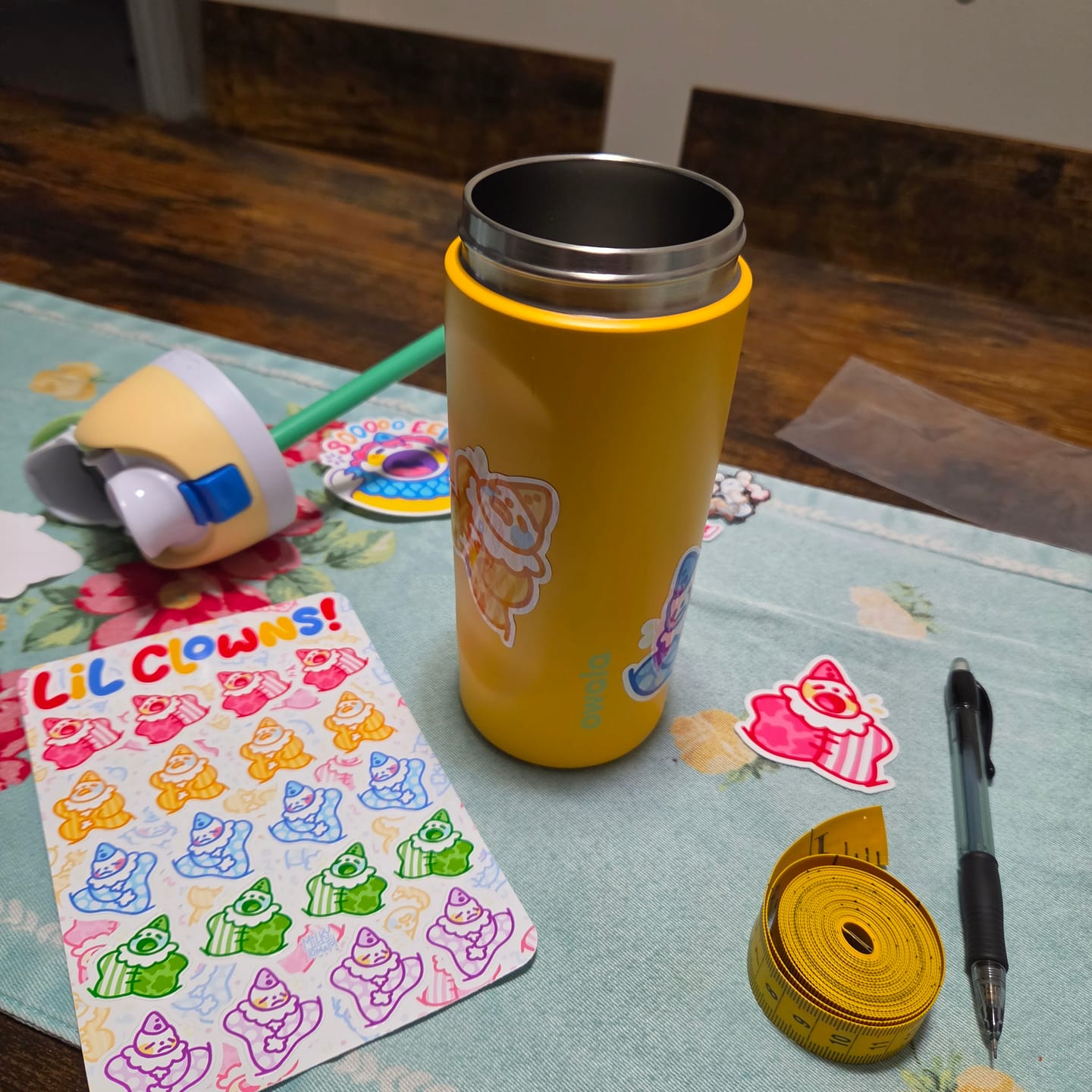 Customer photo review of Cute Lil Clowns Sticker Sheet