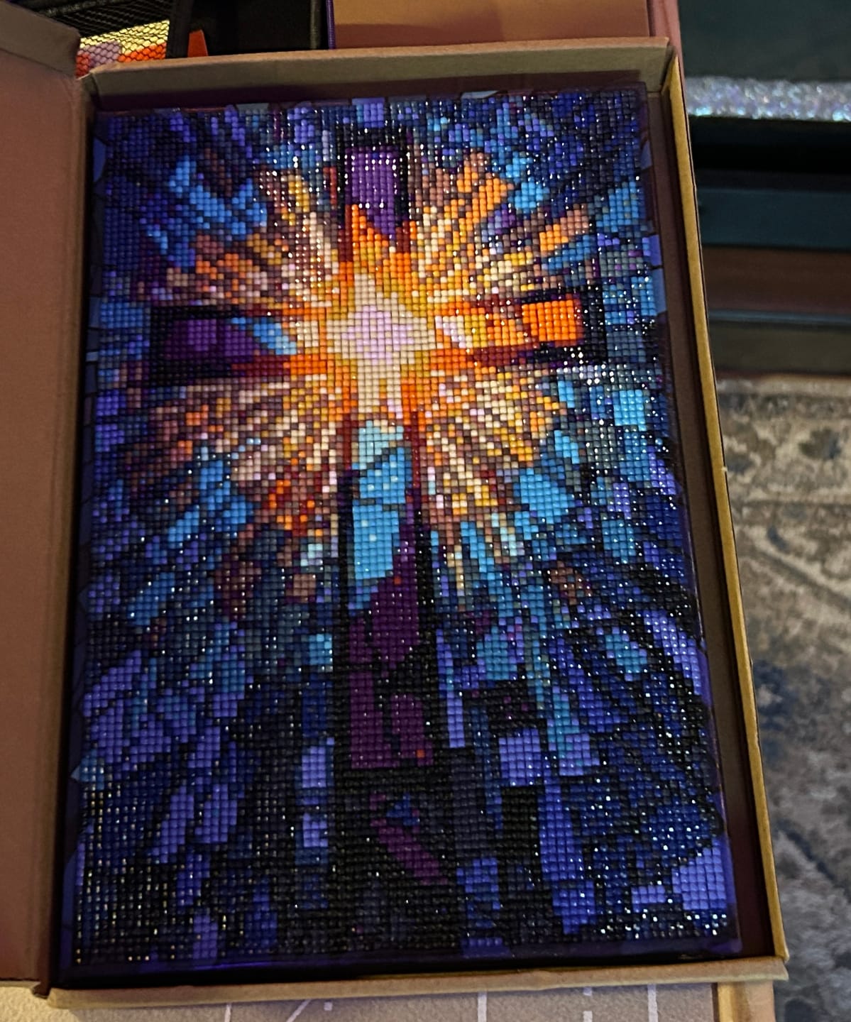 Customer photo review of Stained Glass Sacred Light (Diamond Painting)