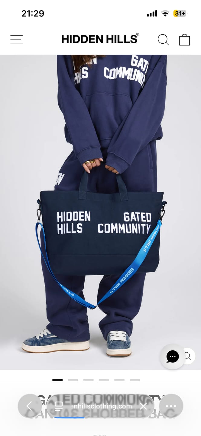 Customer photo review of GATED COMMUNITY CANVAS SHOPPER BAG