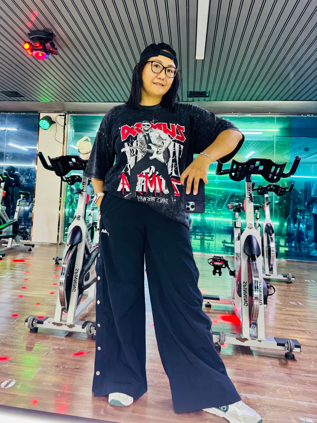 Customer photo review of Rock 'n' Roll Wide Leg Pants With Side Snaps