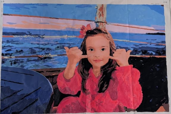 Customer photo review of Kit Personalizado de Pintura por Números