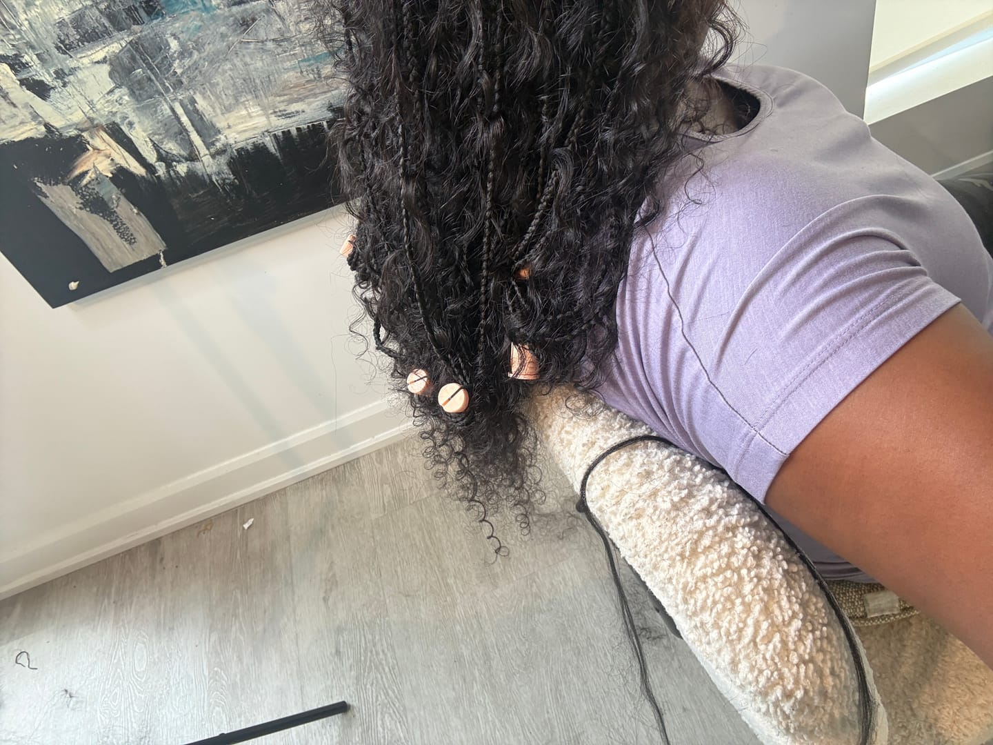 Customer photo review of Deep Wave Bulk Hair Extensions for Braiding