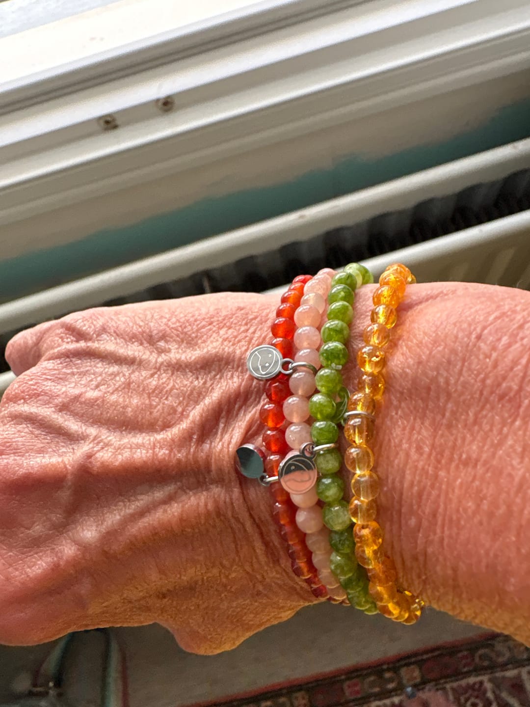 Customer photo review of Carnelian Bracelet Mini
