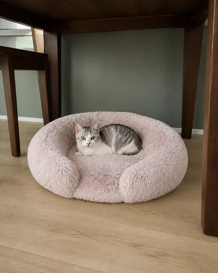 Customer photo review of SnuggleSoft Orthopedic Calming Pet Bed