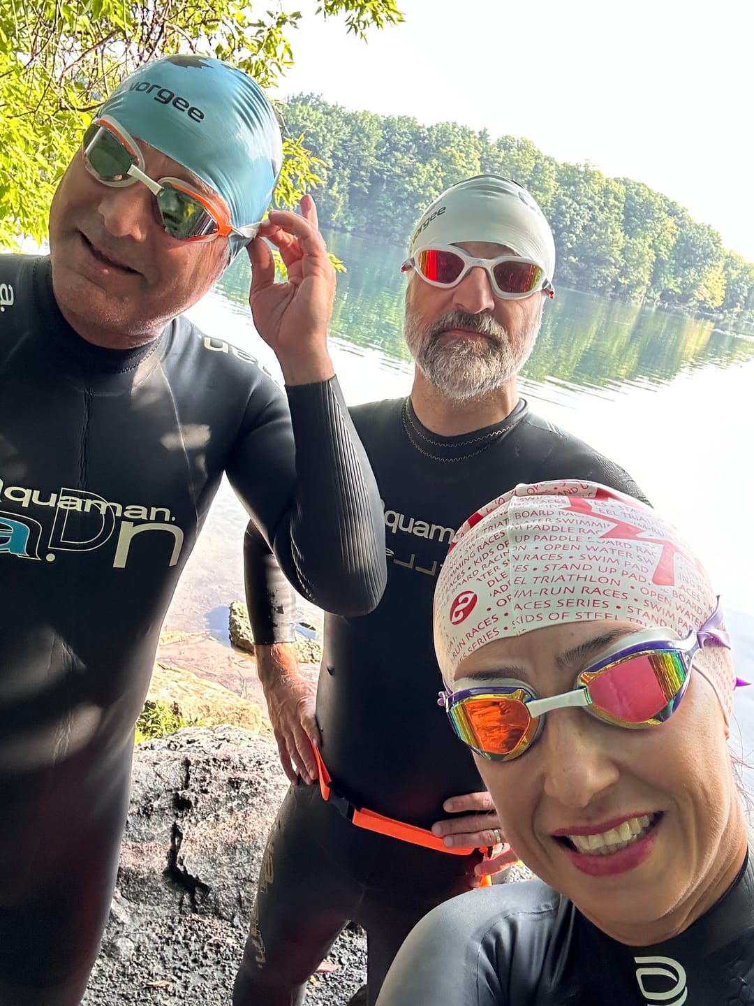 Customer photo review of NanoClear™ Viper Swim Goggles Mirror - (Grey/Orange)