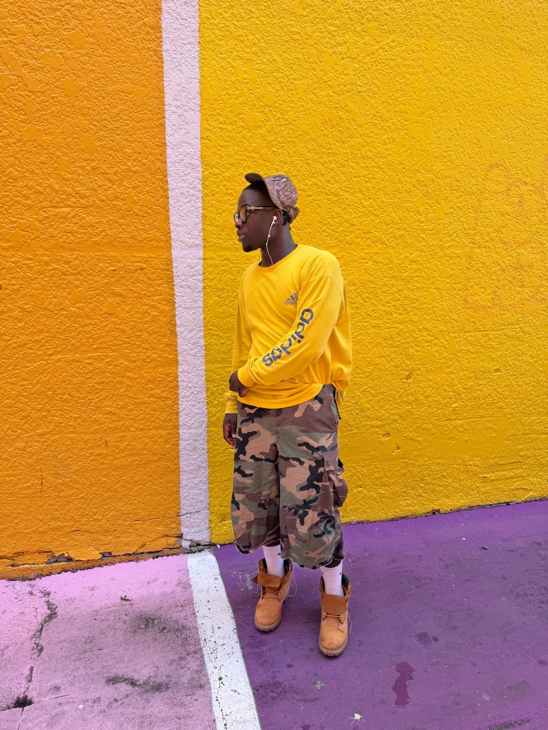 Customer photo review of Oversized Camo Cargo Longline Shorts | Inflation Streetwear