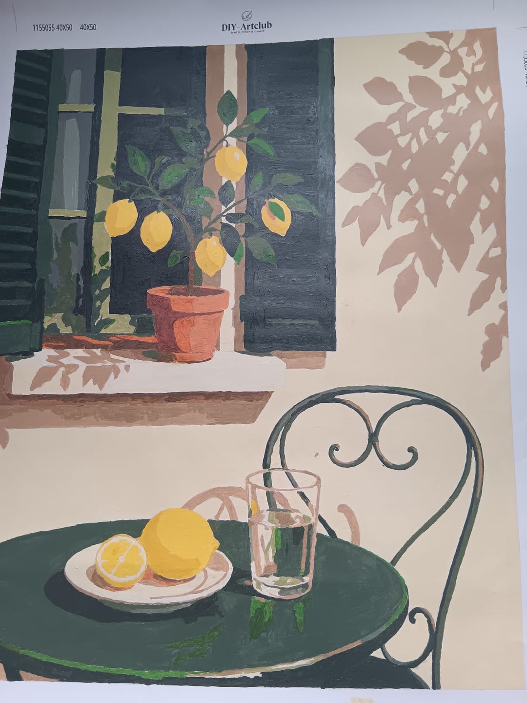Customer photo review of Lemon Tree | Paint by Number