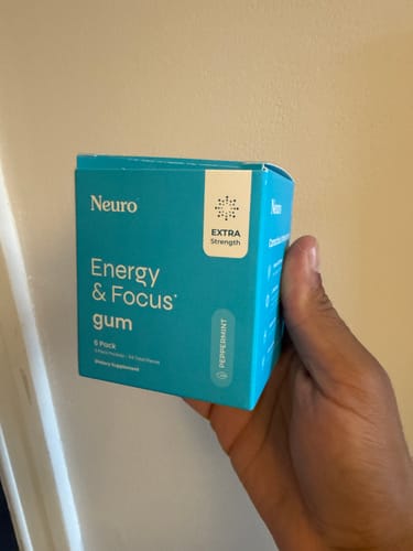 Customer photo review of Extra Strength Energy & Focus Gum