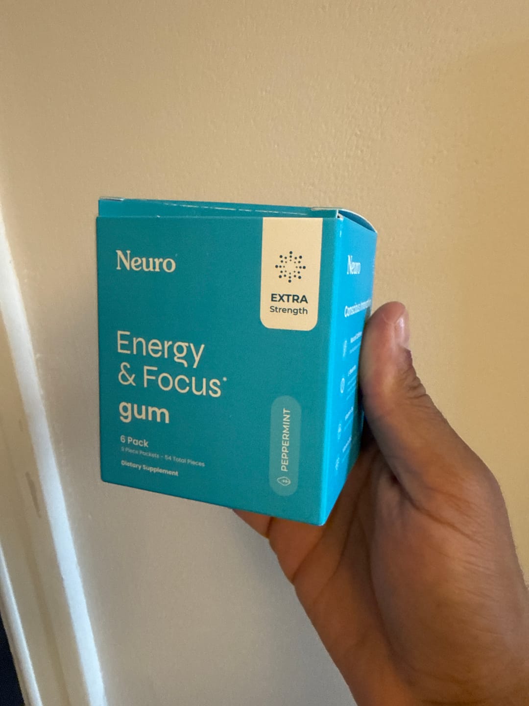 Customer photo review of Extra Strength Energy & Focus Gum