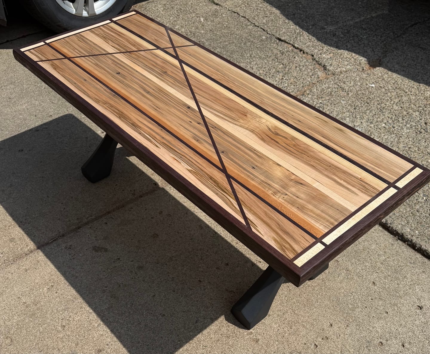 Customer photo review of Coffee Table Legs 16.1" H Metal X-Shaped Furniture - 120 Xavier