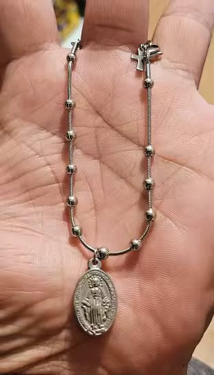 Customer photo review of Our Lady Medal Bracelet
