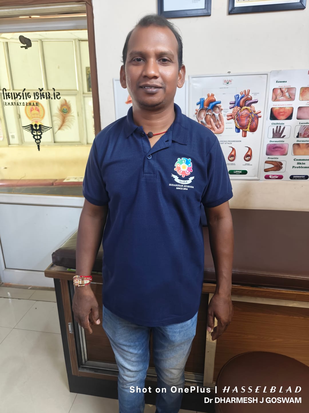 Customer photo review of Customized Polo T-Shirt With Your Company Logo | Order Logo Printed Tees | PrintMine.in