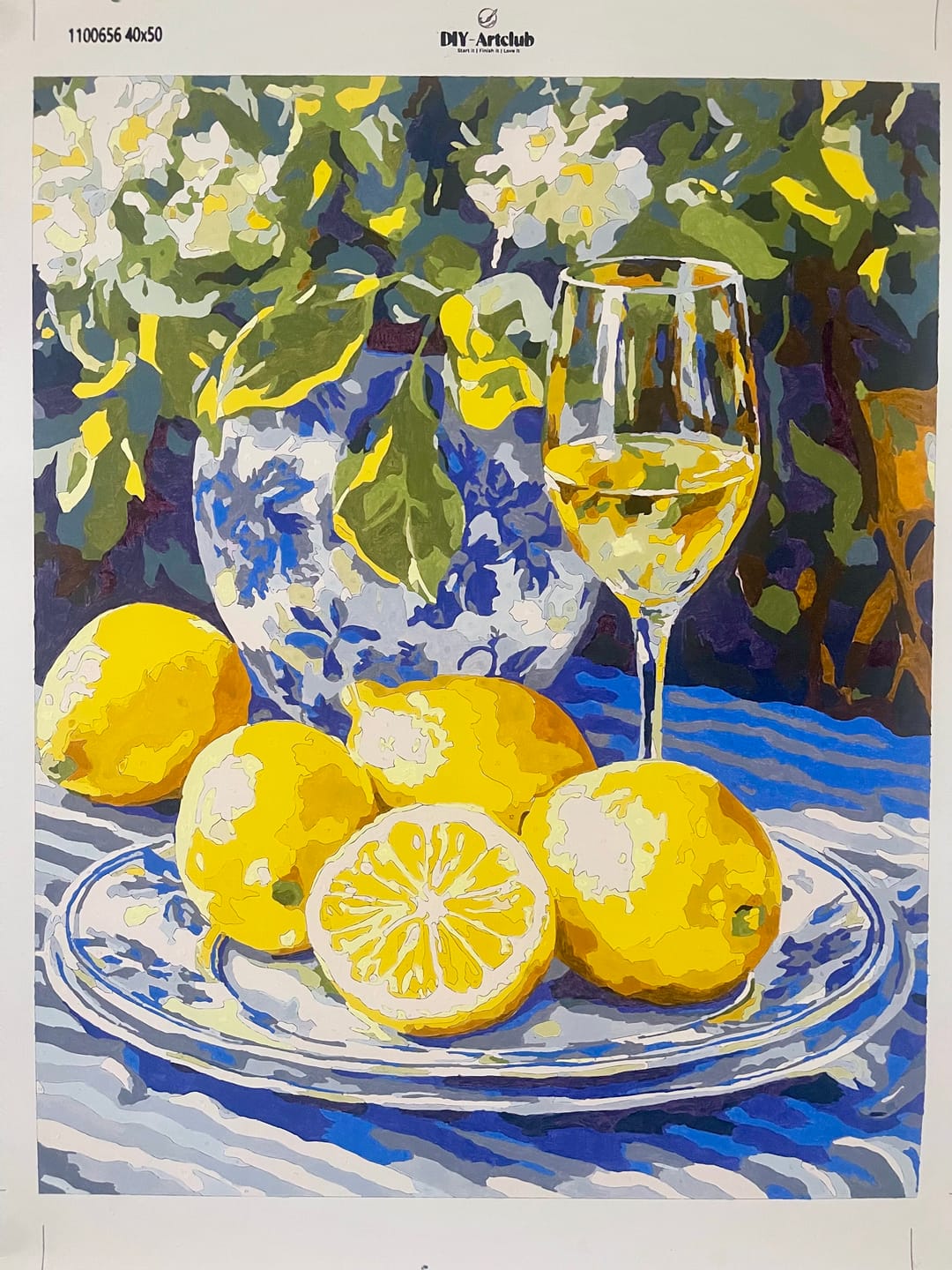 Customer photo review of Lemons and Wine | Paint by Numbers