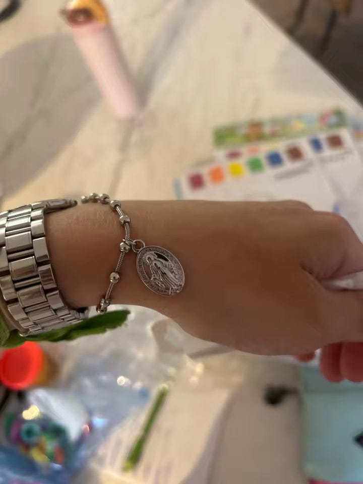 Customer photo review of Our Lady Medal Bracelet
