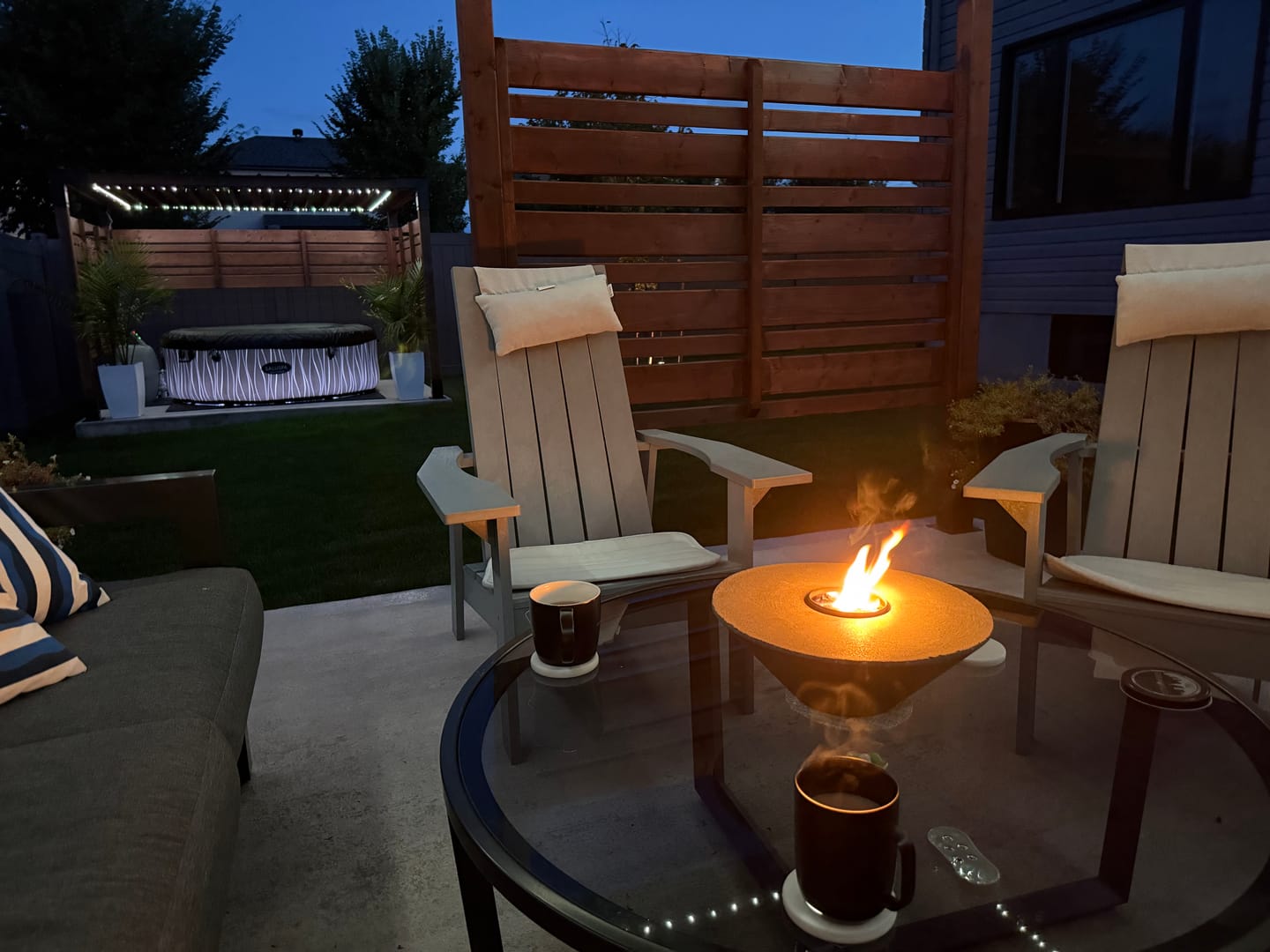 Customer photo review of Concrete Cone Fire Pit