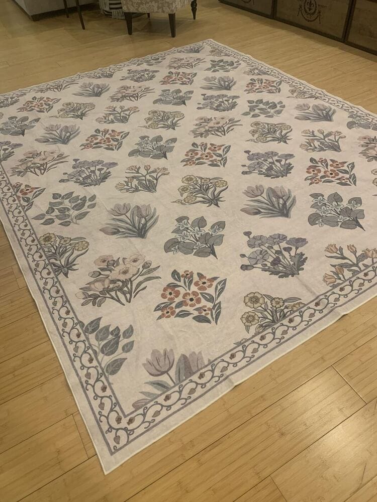 Customer photo review of Rug – Vintage Traditional Floral – Stormy Blue