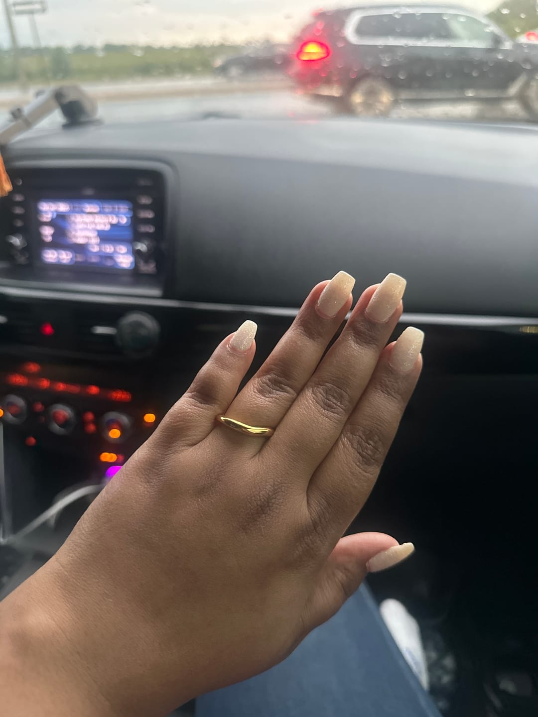 Customer photo review of Mina Gold Wave Ring