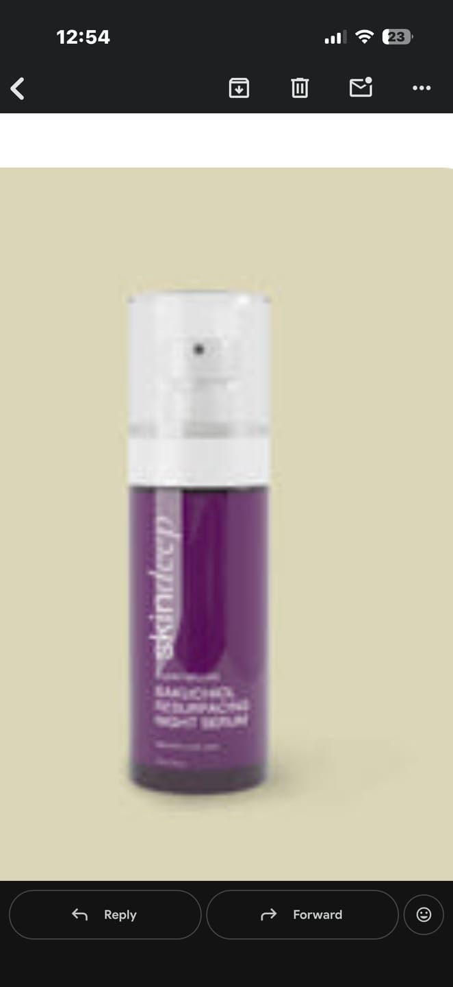 Customer photo review of BAKUCHIOL RESURFACING NIGHT SERUM - with 10% Lactic Acid