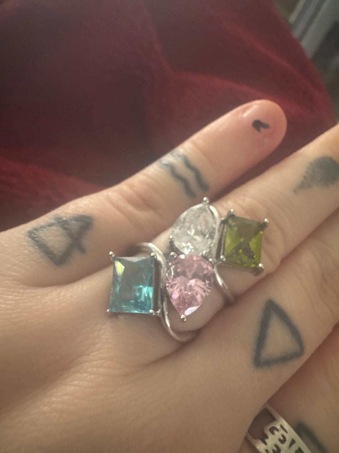 Customer photo review of Bague éternité avec pierre de naissance