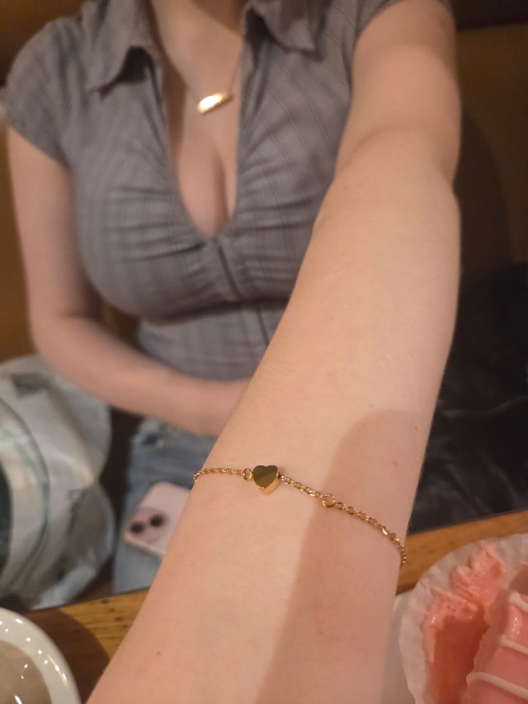 Customer photo review of Amo Heart Bracelet in Gold