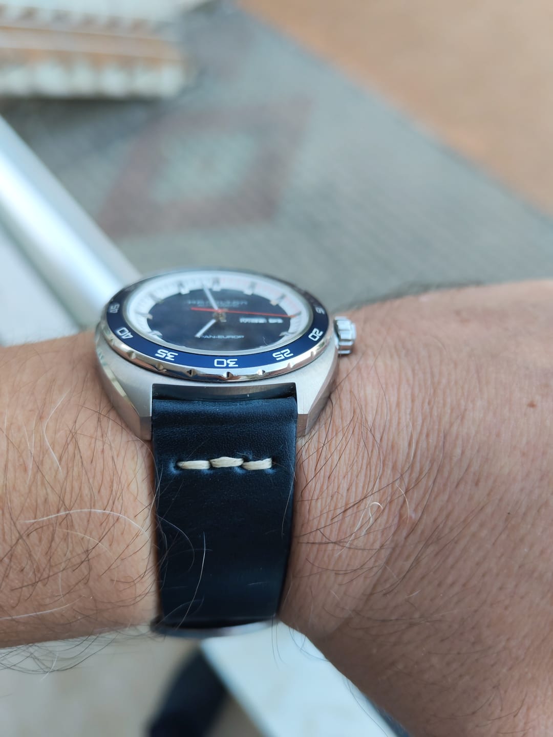 Customer photo review of Klasik Saat Deri Kordon Saat Kayışı Mavi - Musap